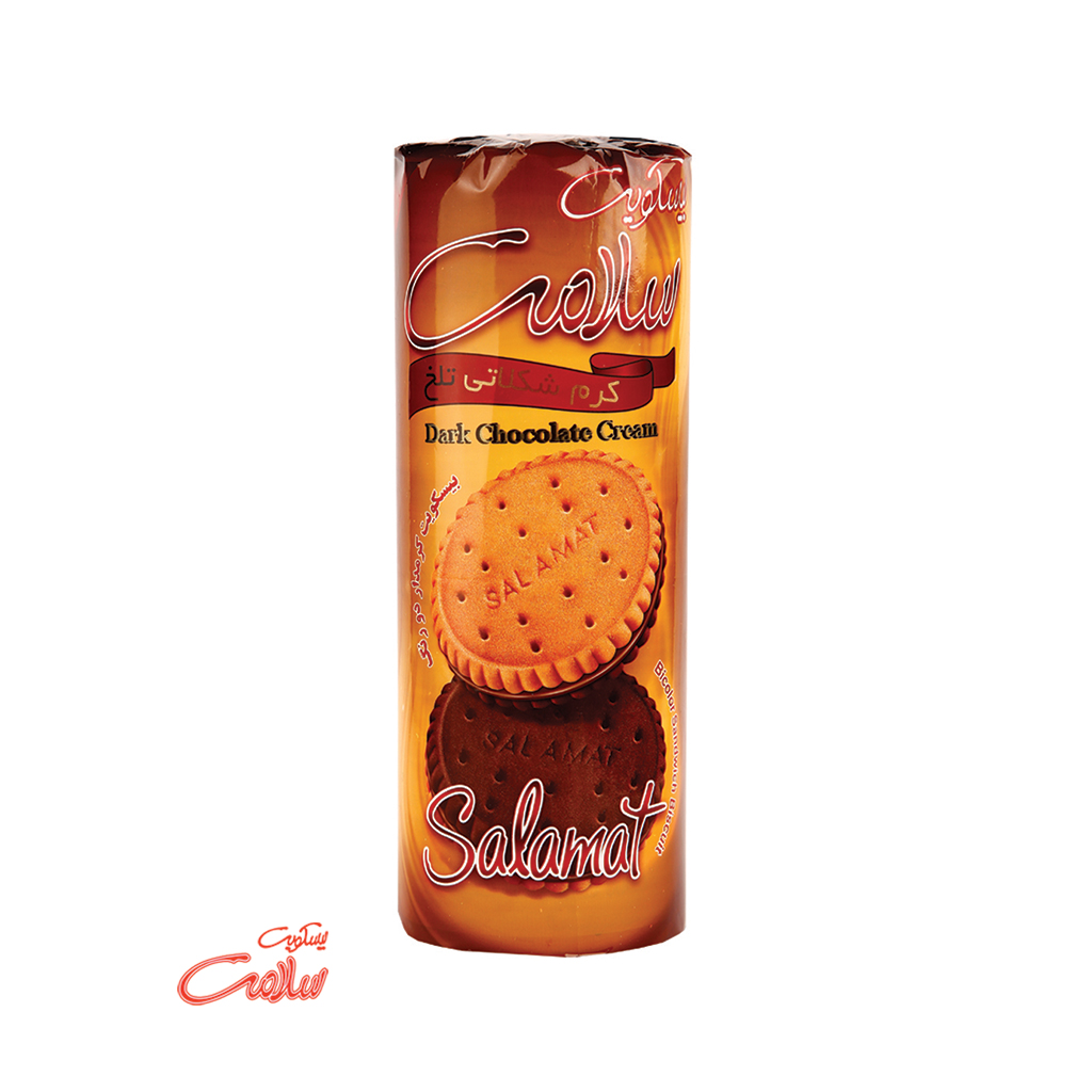 خرید بیسکویت کرمدار دورنگ شکلات تلخ + تخفیف ویژه