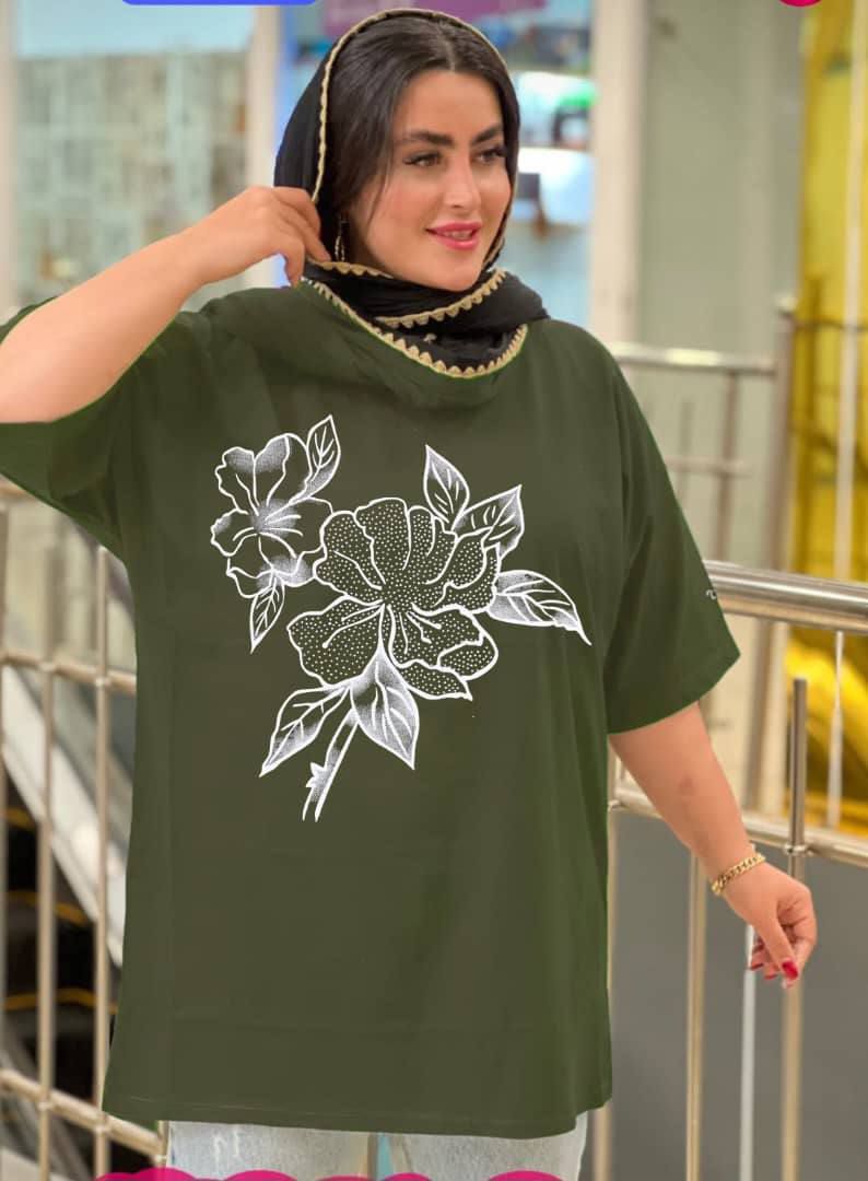 فروش عمده تیشرت زنانه اسپان چاپی + قیمت با کیفیت ارزان