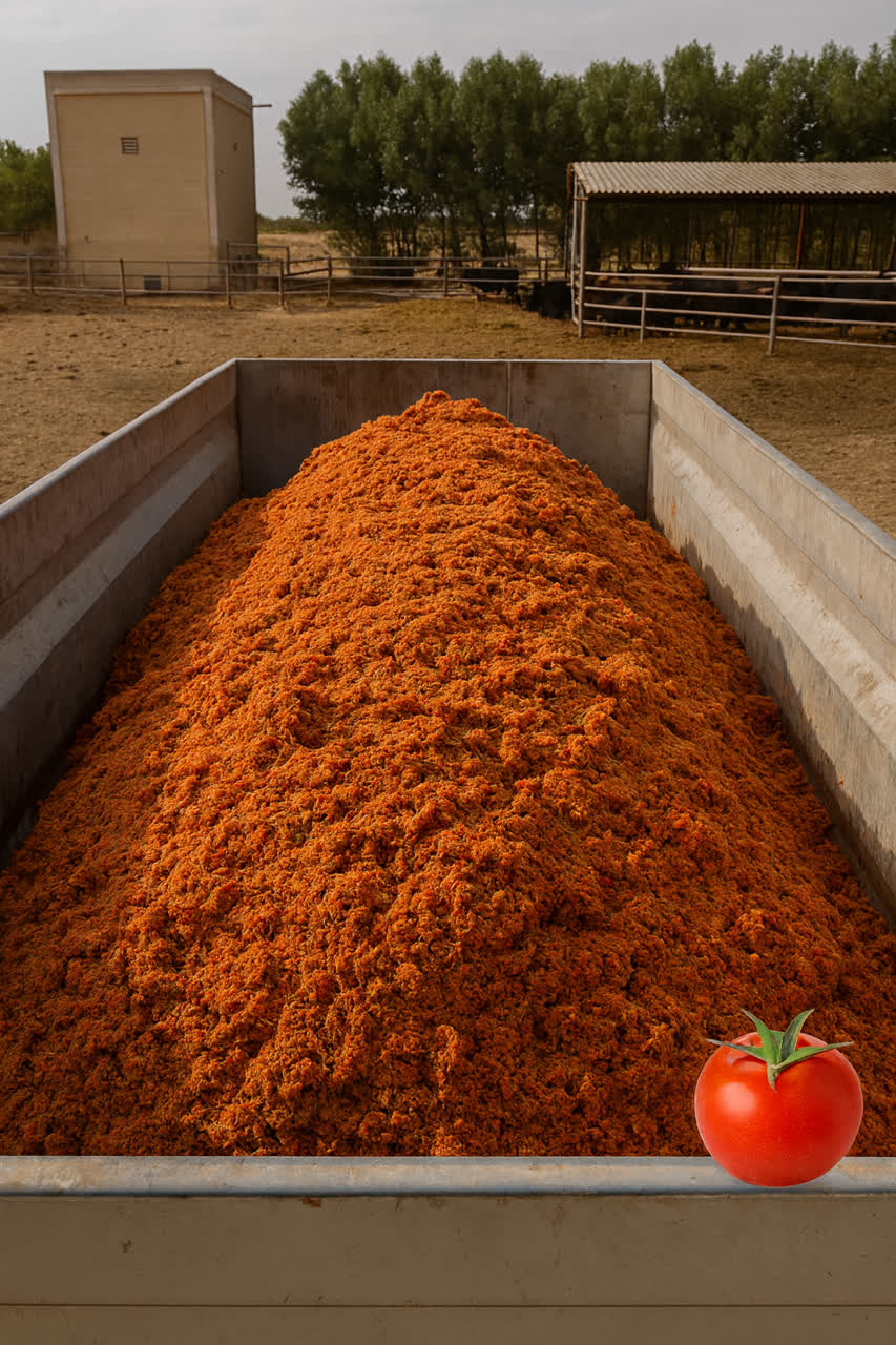 عرضه مستقیم تفاله گوجه برای بره پروار