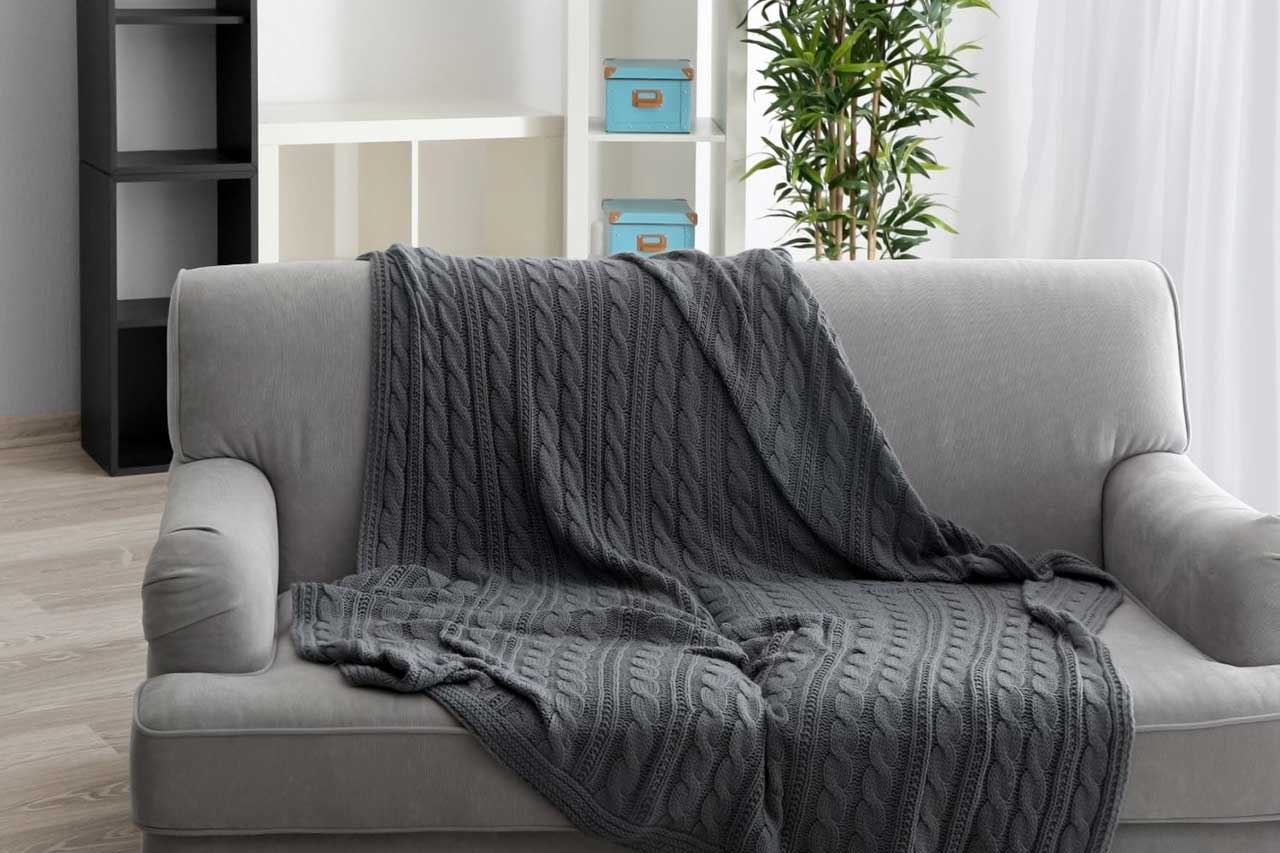 فروش بهترین پتو شال مبل بافتنی + قیمت باور نکردنی