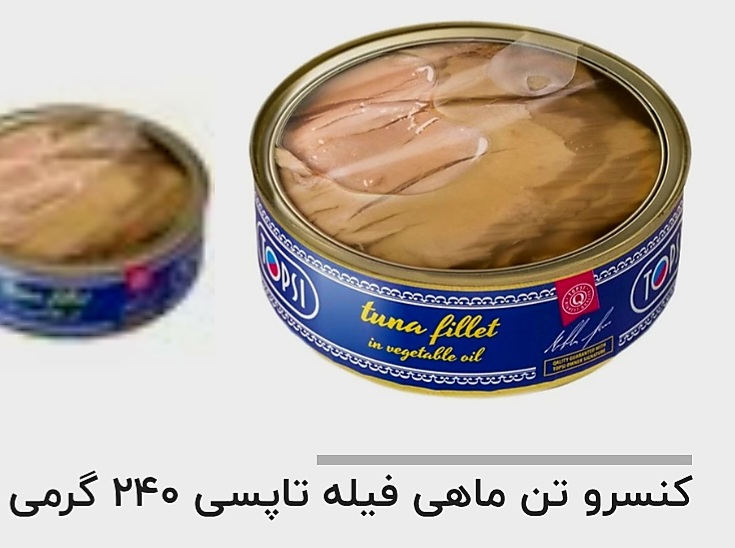 قیمت خرید آنلاین کنسرو تن ماهی فیله تاپسی ۲۴۰ گرمی در روغن گیاهی