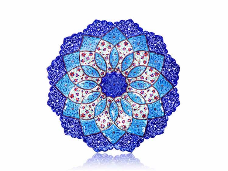 خرید و قیمت بشقاب سفالی میناکاری شده + فروش عمده