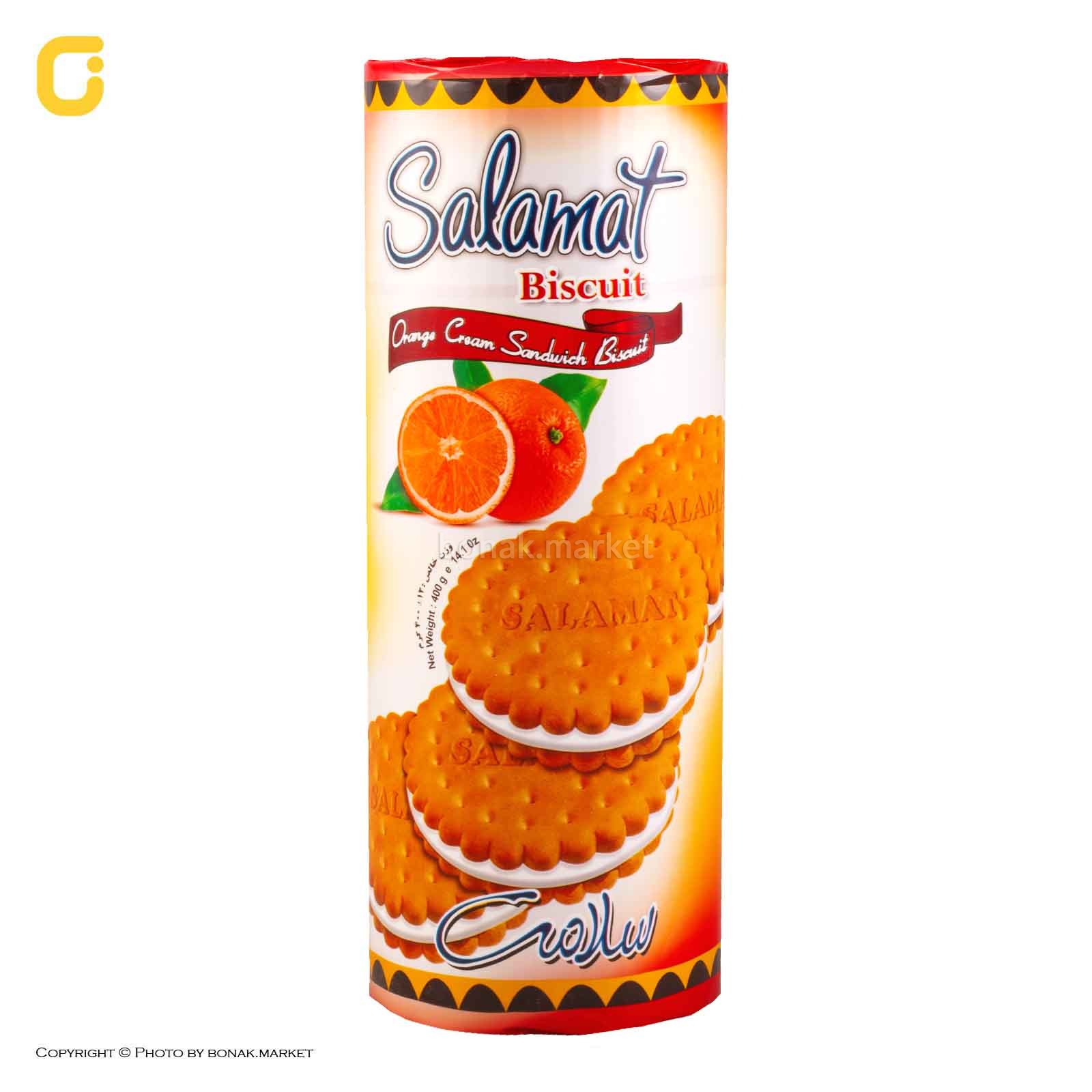 بیسکویت کرم دار پرتقالی ۳۴۰ گرمی + تخفیف ویژه