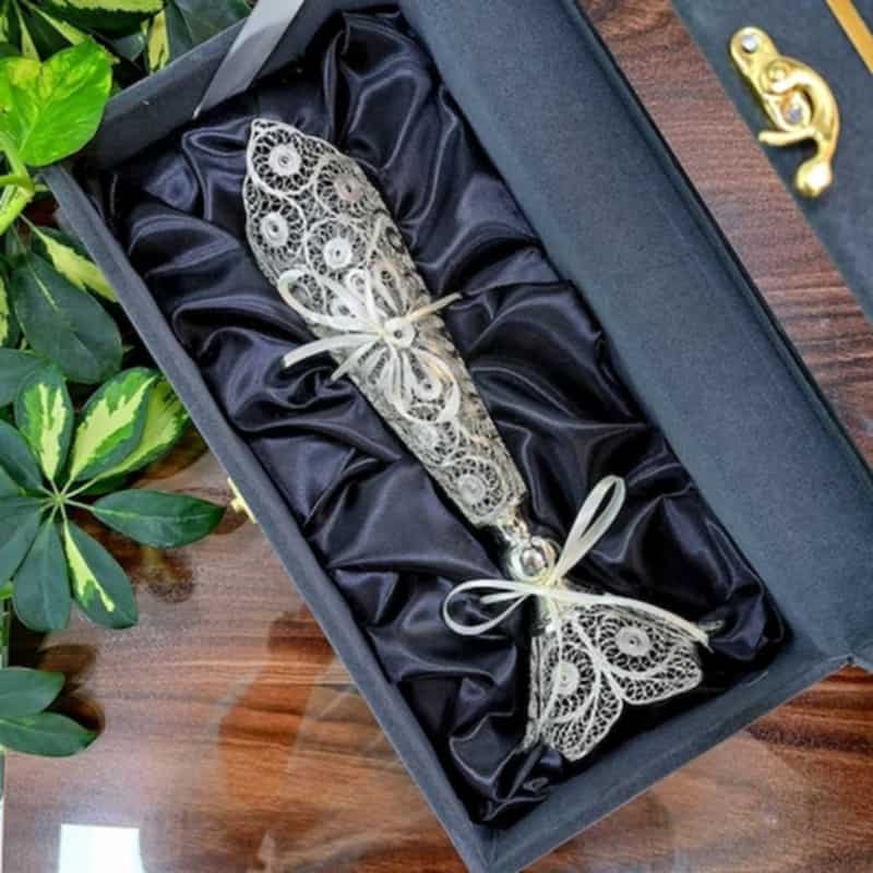 خرید گلدان ملیله‌کاری نقره‌ نما + بهترین قیمت
