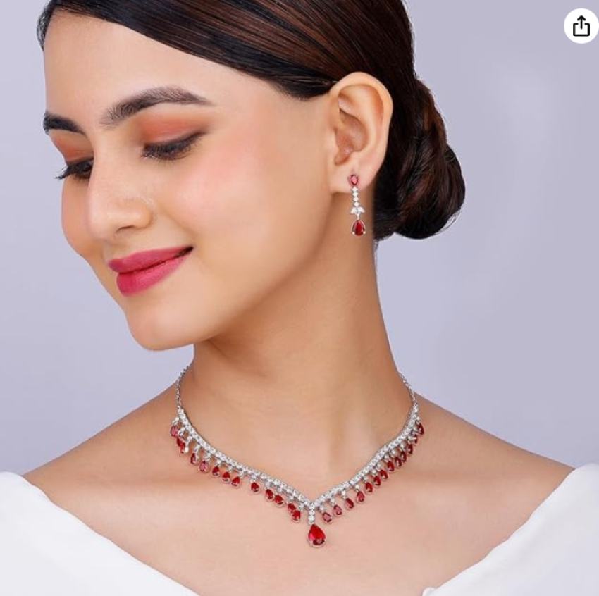 قیمت نیم ست نقره نگین دار + فروش ویژه