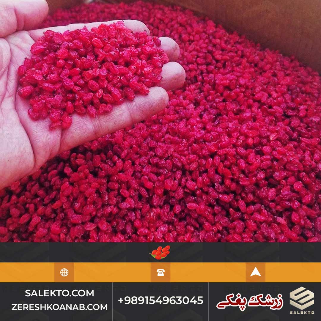 زرشک پفکی اعلا قائنات با رنگ یاقوتی و بسته بندی صادراتی