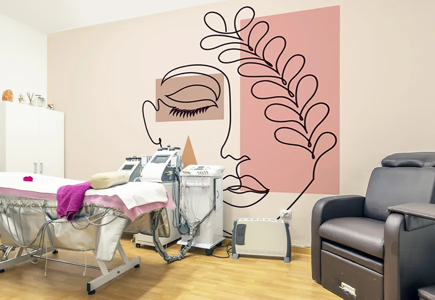 کاغذ دیواری کلینیک زیبایی