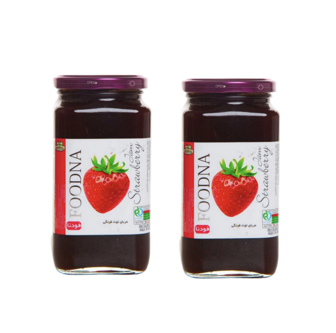 خرید و قیمت عمده مربا توت فرنگی فودنا + فروش مستقیم و بدون واسطه از کارخانه