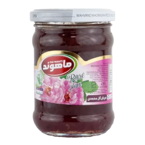 قیمت مربا گل محمدی در شیشه 280 گرمی ماهوند + فروش عمده