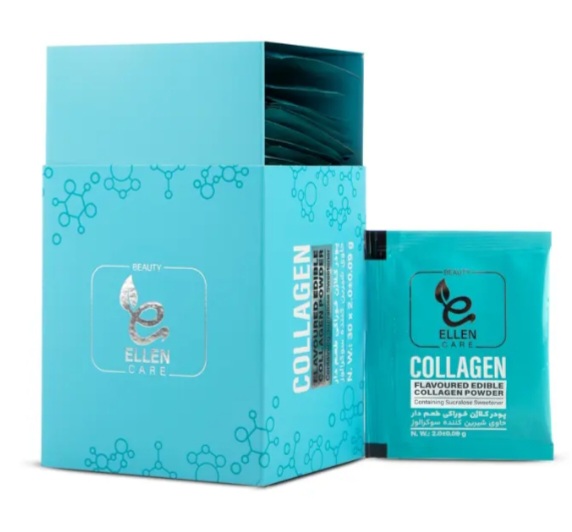 پودر کلاژن خوراکی طعم دار حاوی شیرین کننده سوکرالوز الن بیوتی بسته 30 عددی
