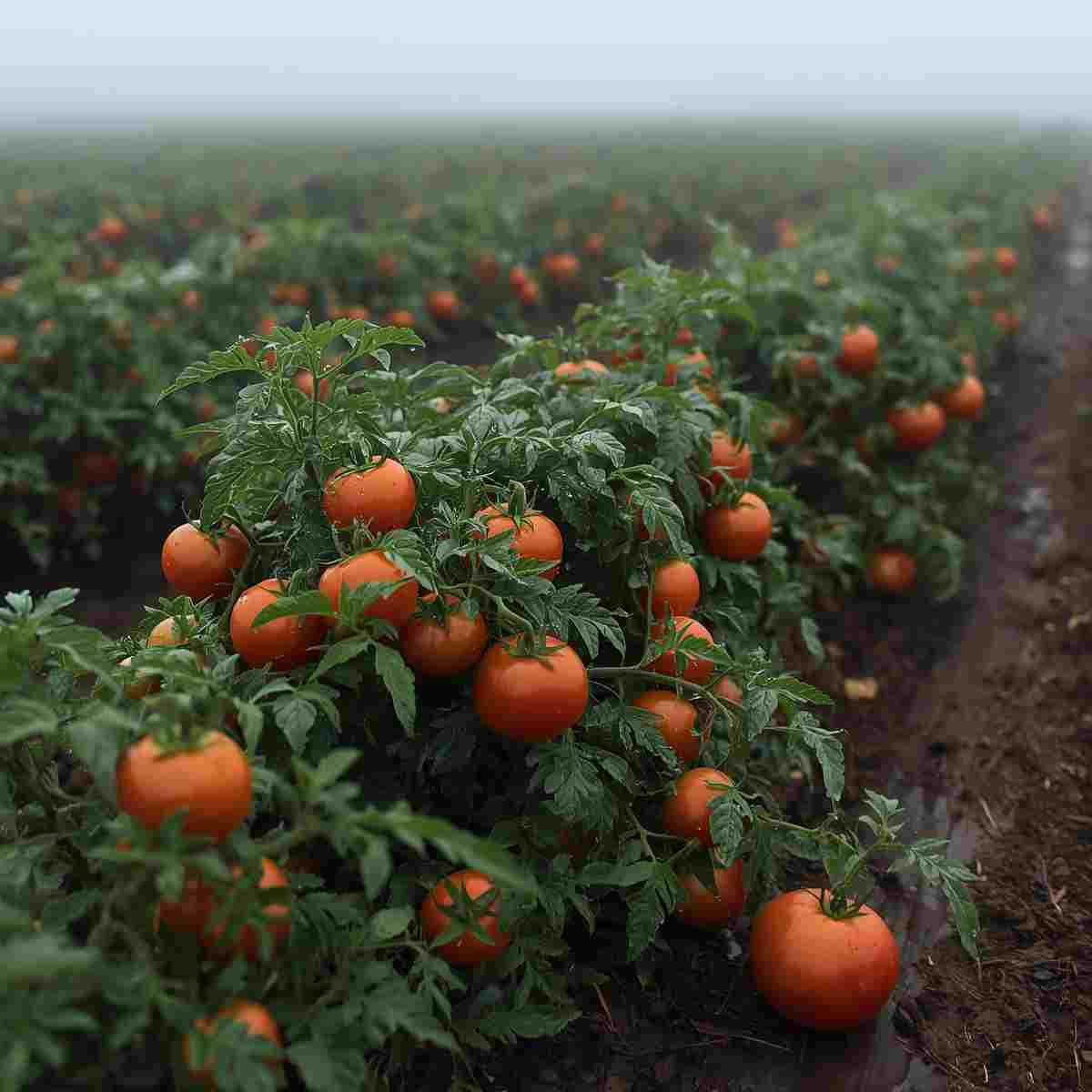 گوجه‌ فرنگی قرمز سفت مناسب حمل طولانی