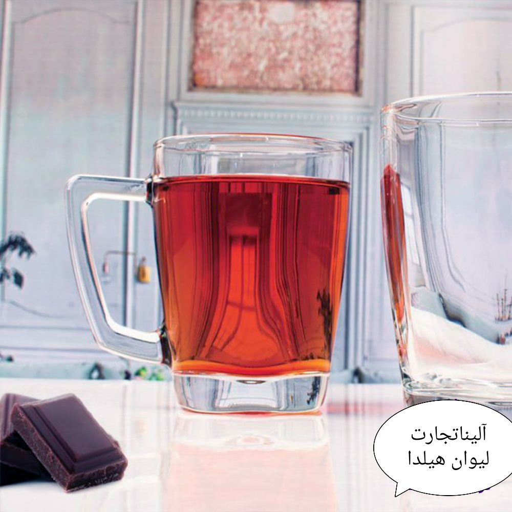 خرید عمده و قیمت باور نکردنی لیوان دسته دار بلور مدل هیلدا