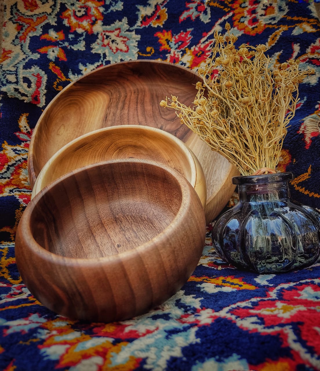 فروش سه کاسه از جنس چوب گردو