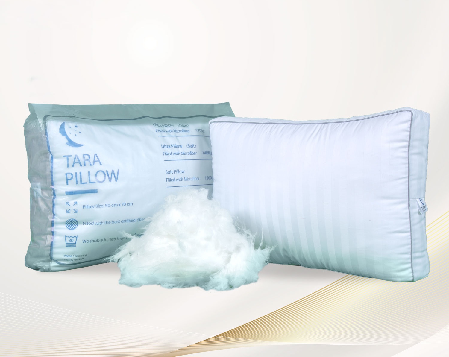 تصویر 1 از فروش ویژه عمده بالش میکروژل ضد خروپف + بهترین قیمت خرید