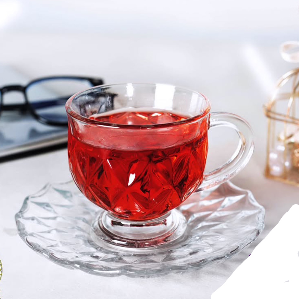 خرید عمده و قیمت فنجان و نعلبکی بلور مدل آمیتیس