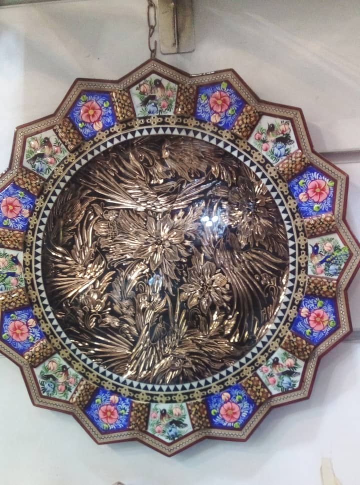 فروش تابلو مسی با قاب میناکاری