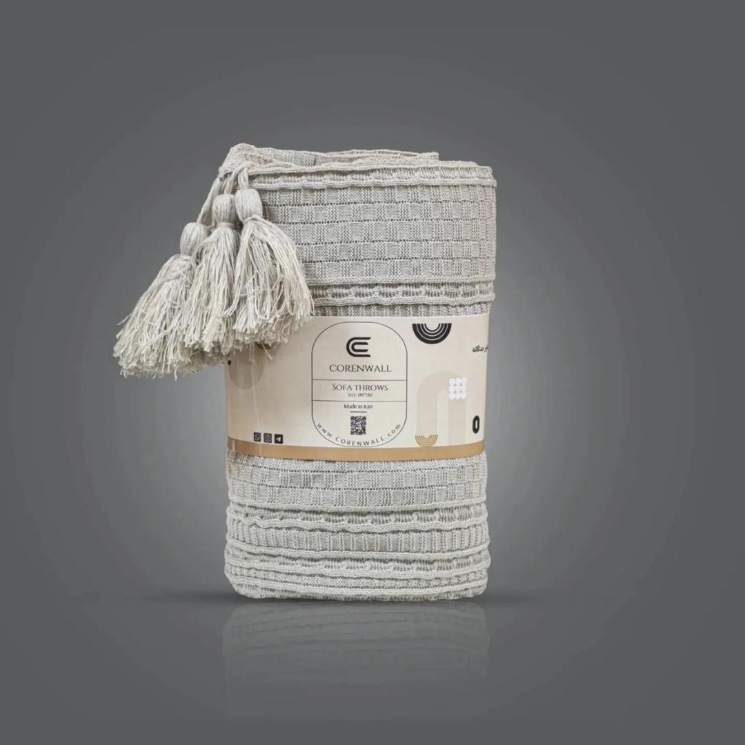 تصویر 1 از قیمت خرید شال کنار مبل پتویی هیلدا تک رنگ + فروش مستقیم