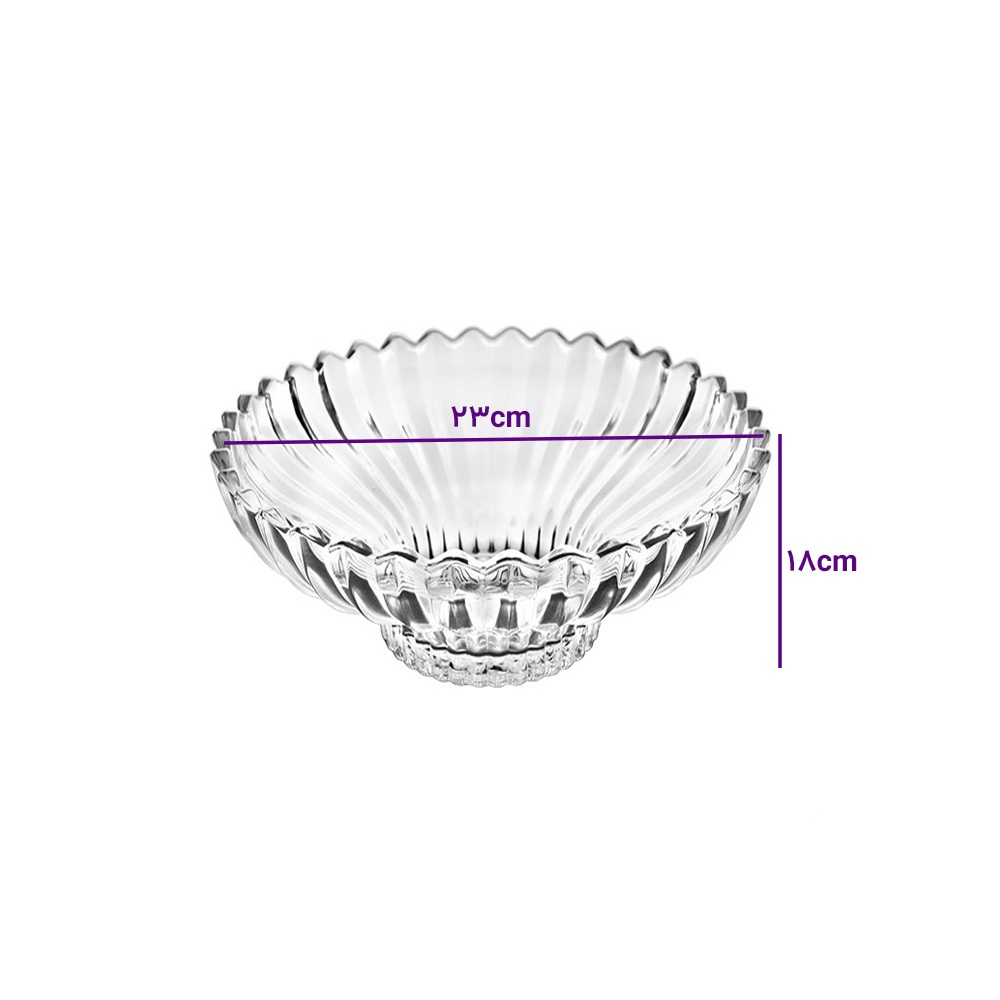 تصویر 1 از خرید عمده و قیمت اقتصادی میوه خوری بلور مدل سلین بی پایه و پایه دار