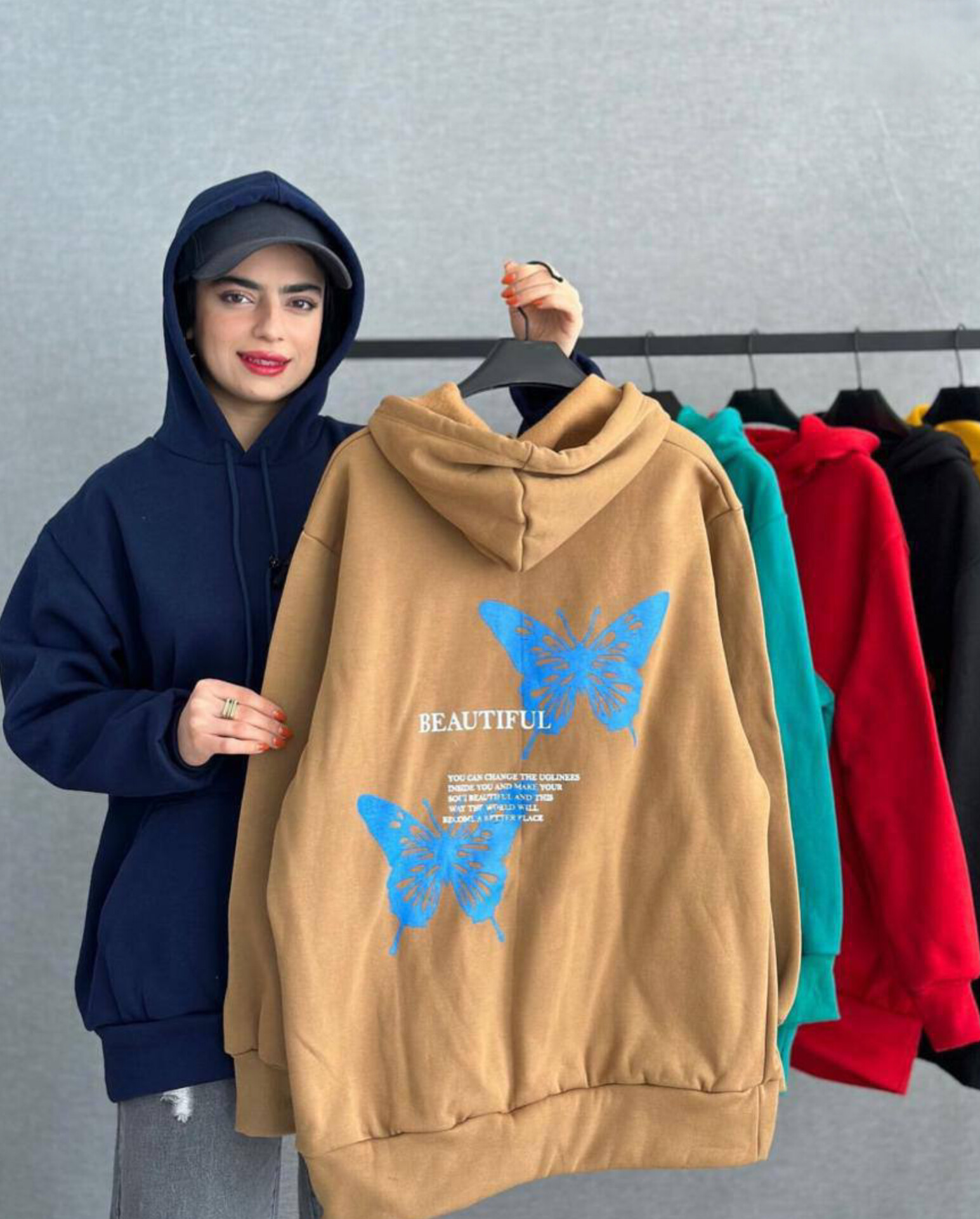 خرید هودی لش دورس پنبه داخل کرکی