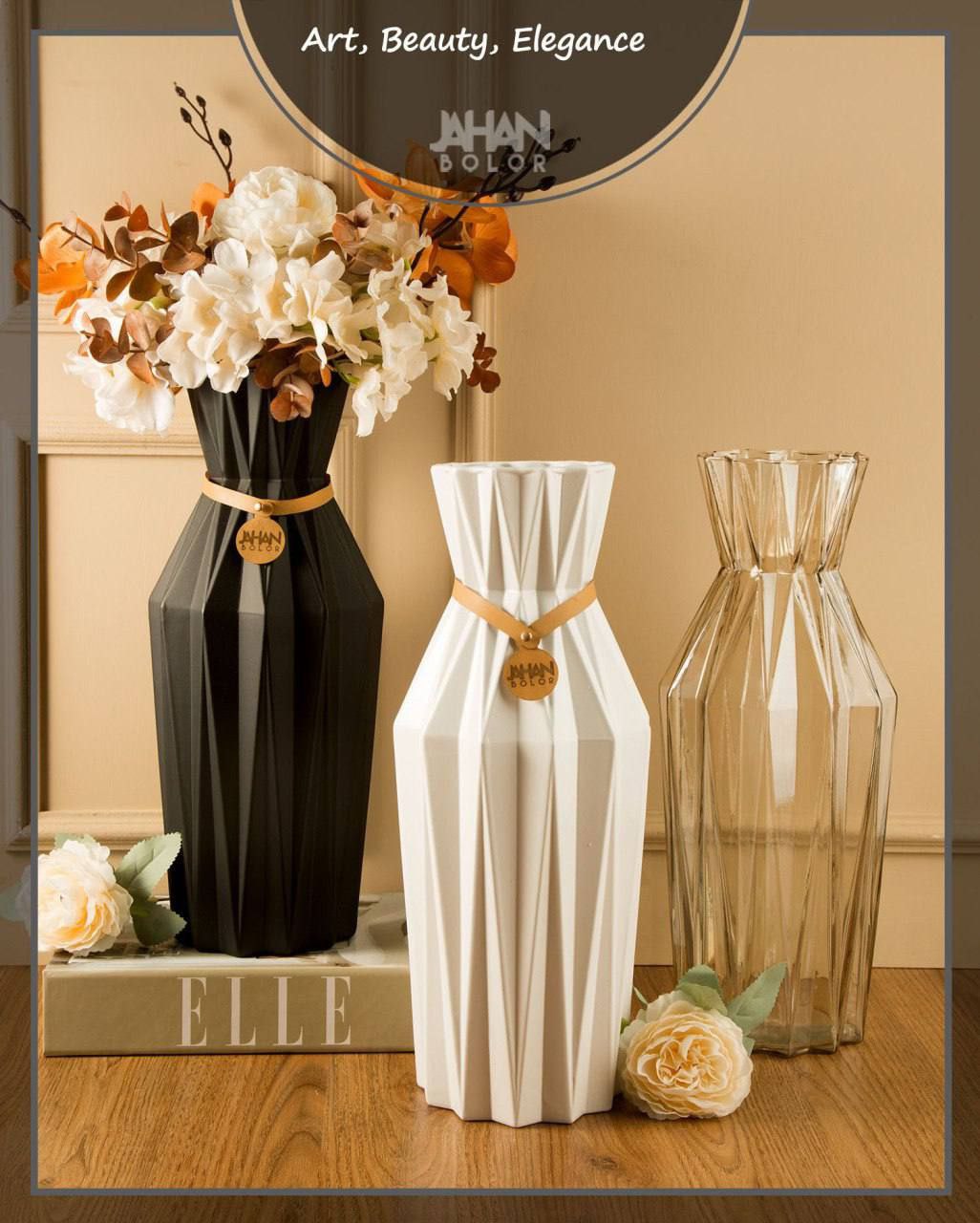 تصویر 3 از خرید عمده انواع گلدان های شیشه ای رنگی + قیمت