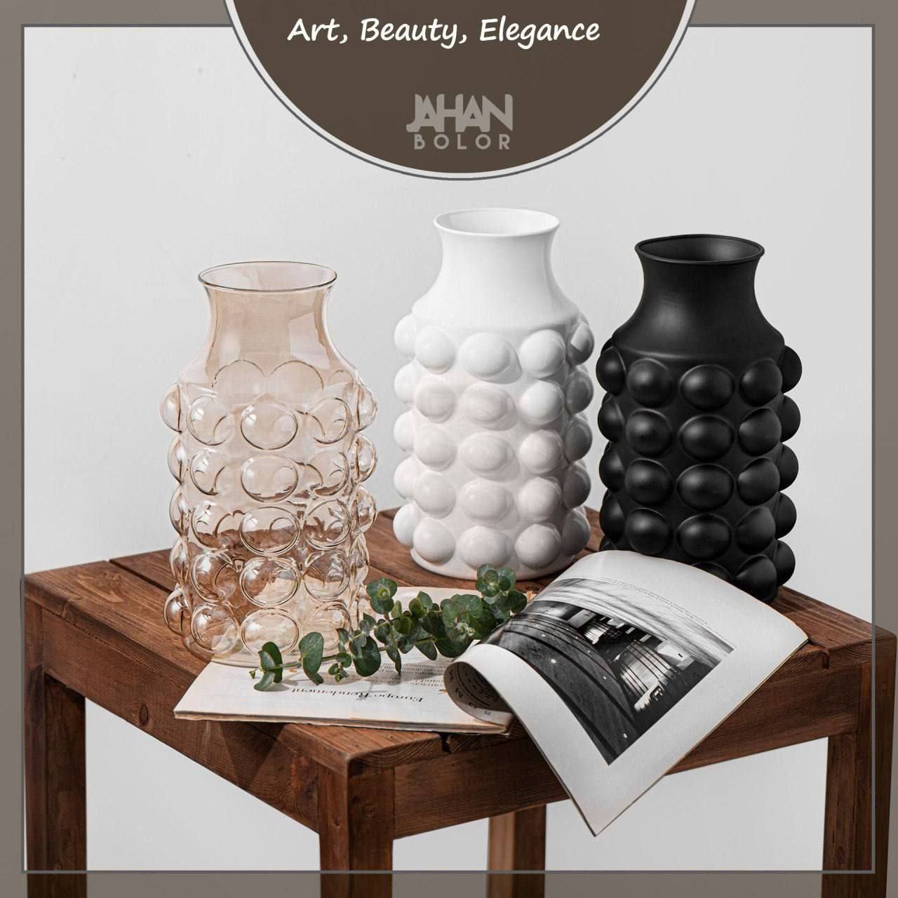 تصویر 1 از خرید عمده انواع گلدان های شیشه ای رنگی + قیمت