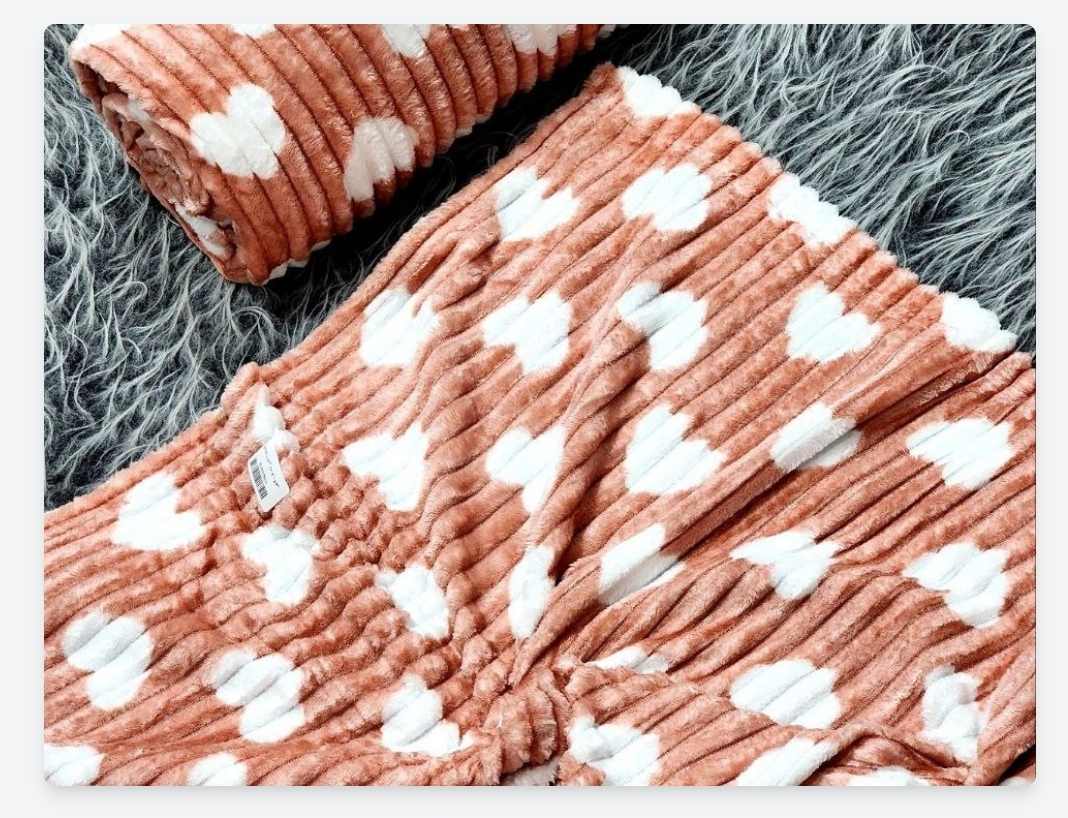 پخش عمده و قیمت ارزان و با کیفیت پتو پلیسه قلبی تک نفره