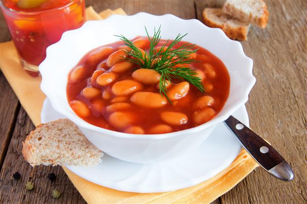 خرید کنسرو لوبیا چیتی با سس گوجه فرنگی ۳۷۰ گرم + قیمت فروش استثنایی