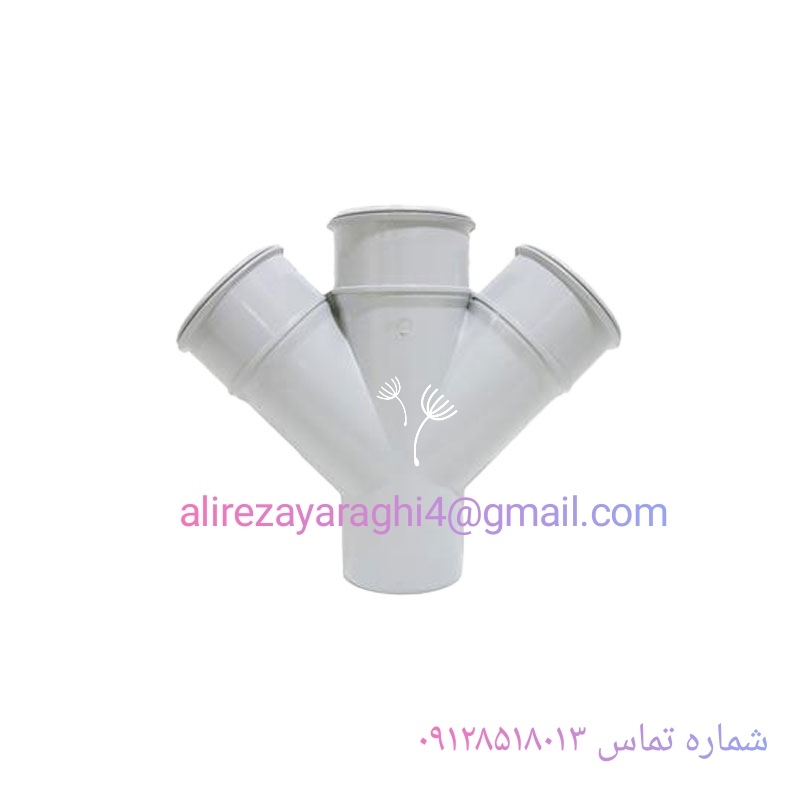 چهار راهی ۴۵ درجه پلیکا PVC - U