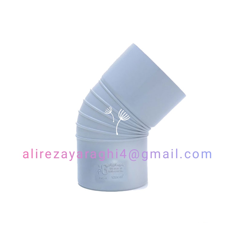 زانو ۴۵ درجه پلیکا PVC-U + قیمت