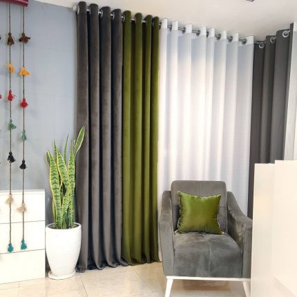 فروش پارچه پرده ای مخمل کالیفرنیا عرض ۳