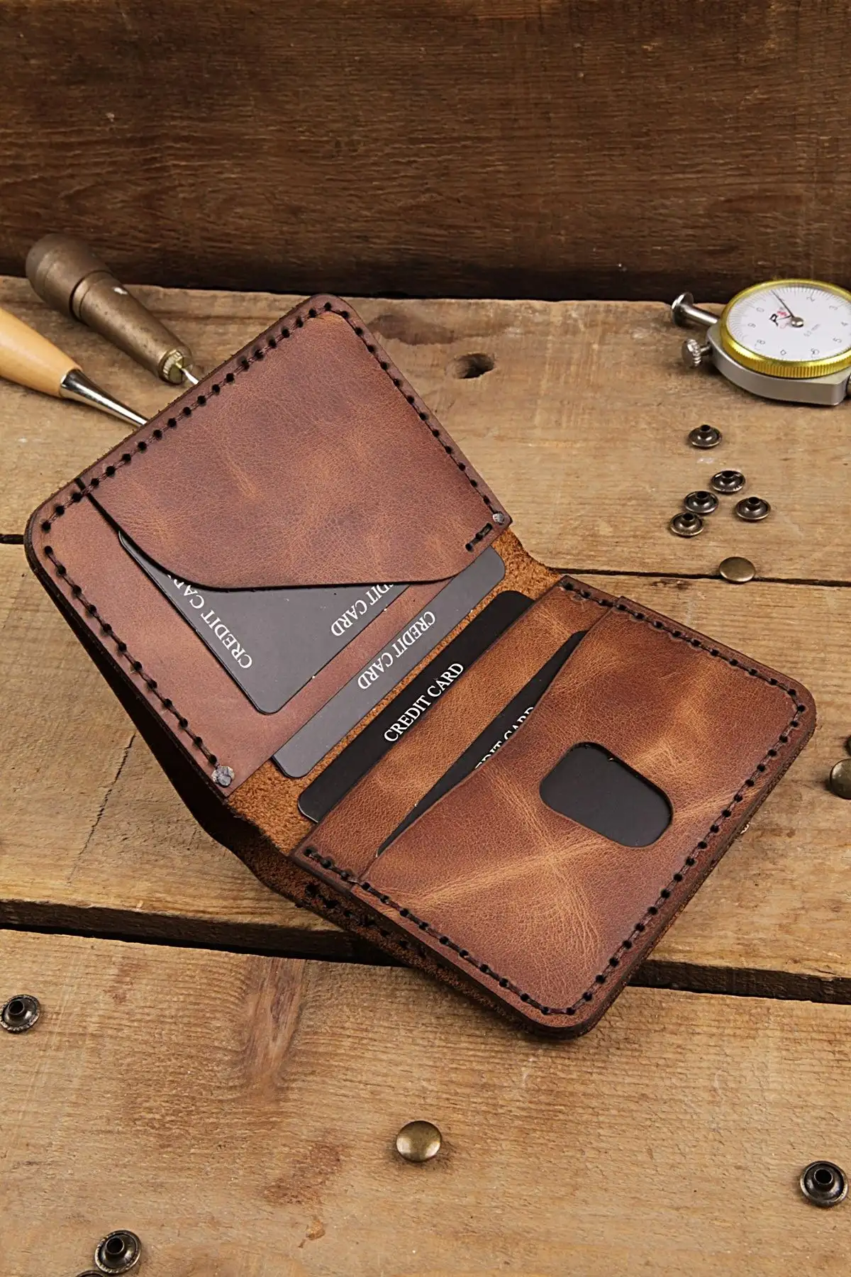 کیف پول چرم دست دوز