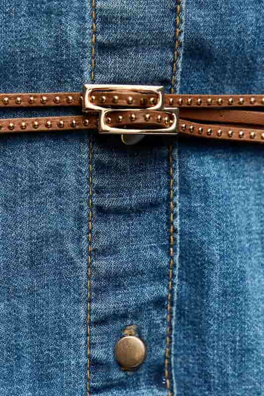 خرید شومیز زنانه جین کمربند دار + قیمت فروش عمده