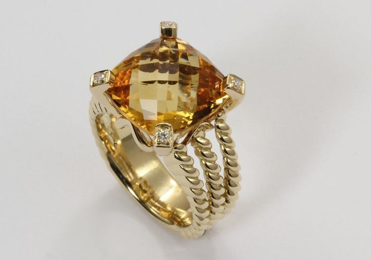 تصویر 4 از قیمت انگشتر سیترین با کیفیت + خرید عمده