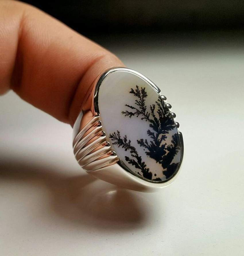 خرید و قیمت انواع انگشتر عقیق شجر