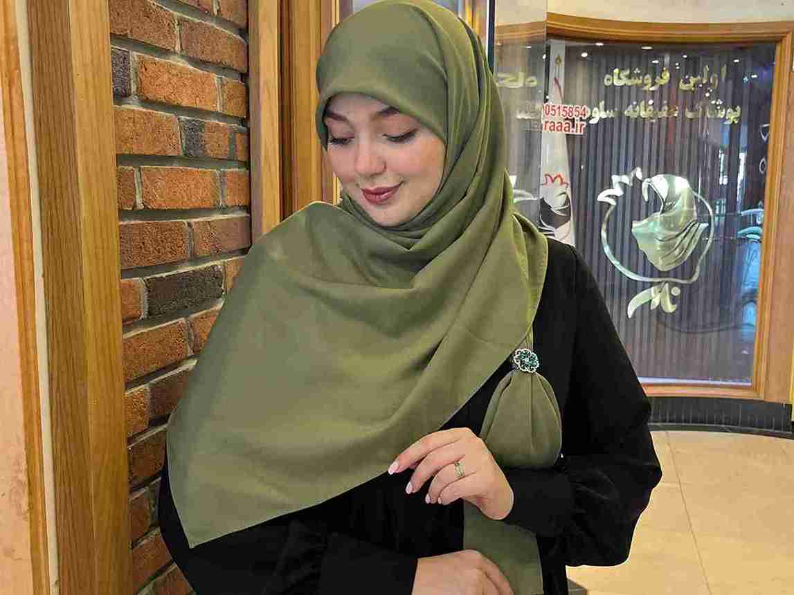 خرید عمده روسری تک رنگ حریر نارا + قیمت به صرفه