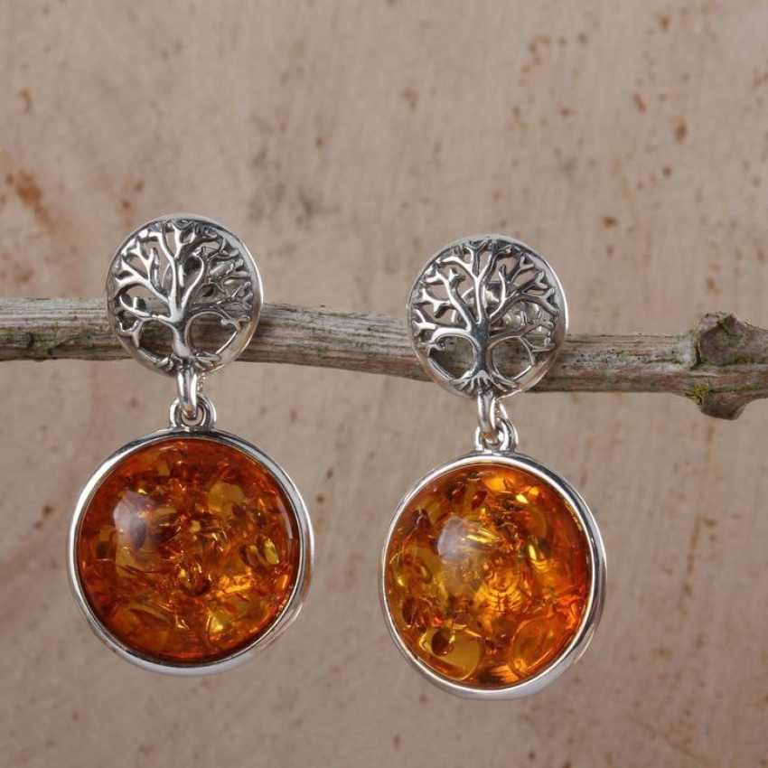 خرید گوشواره کهربا + بهترین قیمت