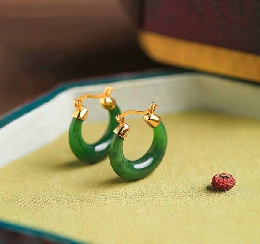 قیمت و خرید گوشواره یشم + فروش ارزان