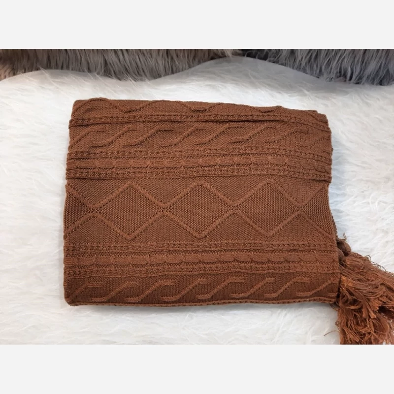 قیمت عمده شال مبل پتویی لونا بافت درشت + فروش استثنایی