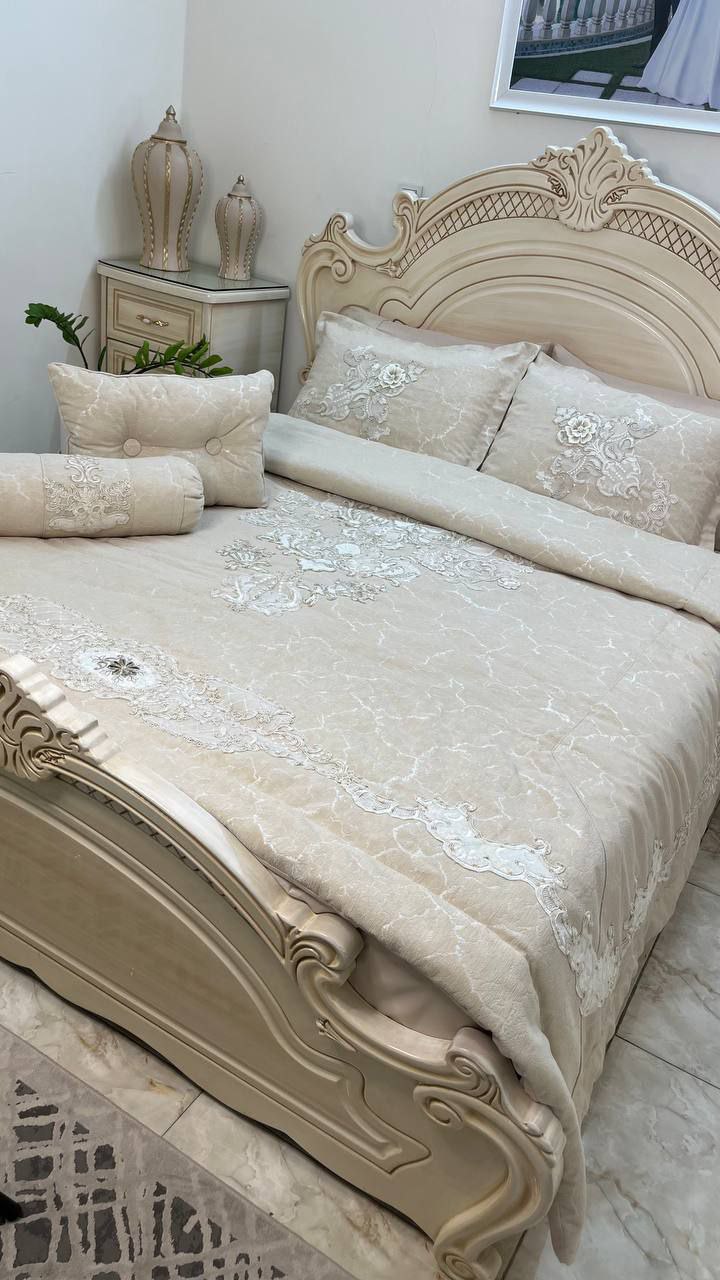 خرید اینترنتی روتختی عروس ترک مخمل