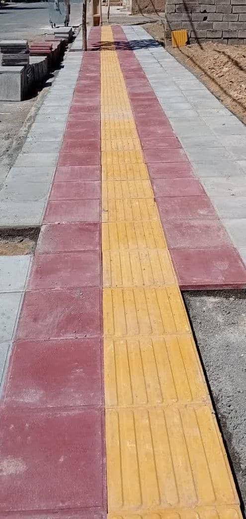 قیمت مناسب سنگ فرش بتنی زرد رنگ