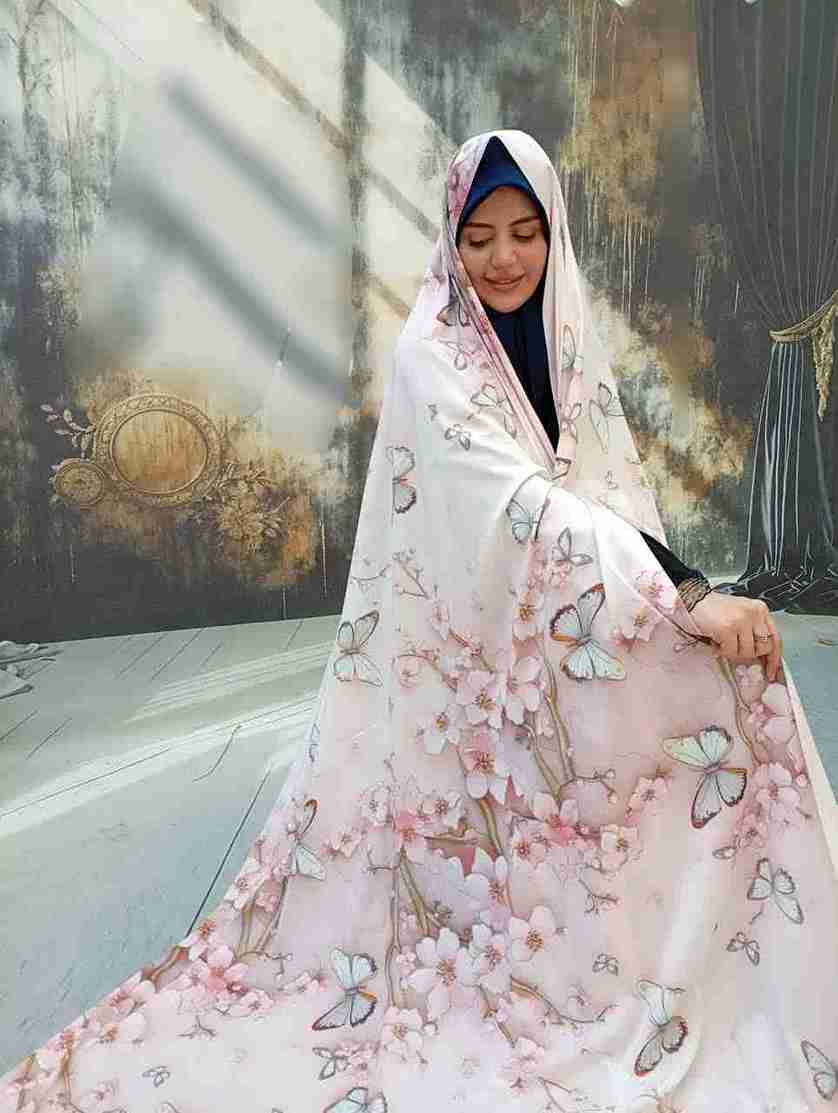 قیمت چادر رنگی مجلسی ابریشم سیلک مدل عروس + فروش ویژه