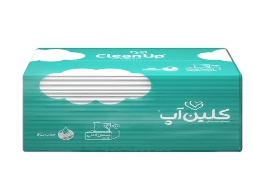 خرید دستمال کاغذی 100 برگ اقتصادی کلین آپ + قیمت فروش استثنایی