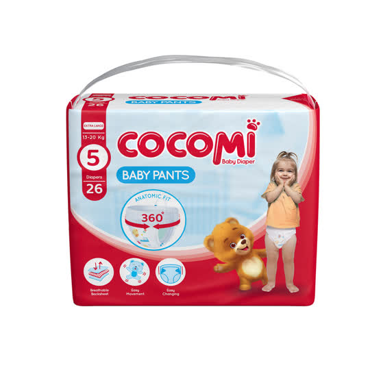 خرید پوشک کامل کوکومی سایز 5 بسته 26 تایی + قیمت عالی با کیفیت