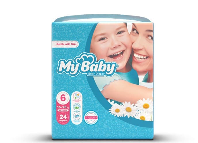 قیمت خرید پوشک شورتی مای بیبی مدل کانال دار سایز 6 بسته 22 عددی عمده به صرفه و ارزان