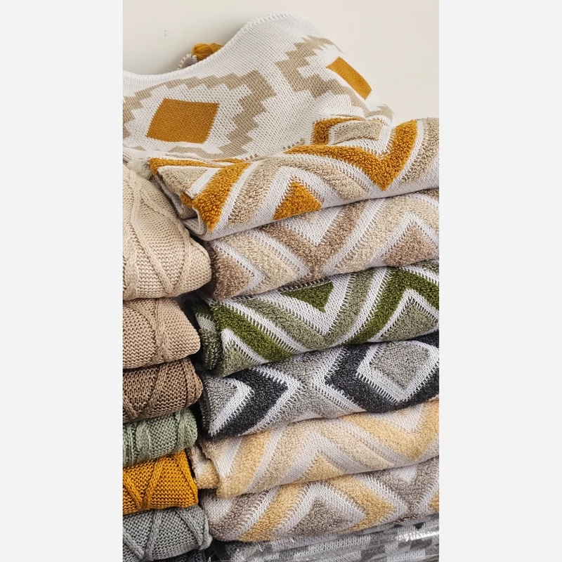 تصویر 2 از خرید پتو شال مبل بافتنی نرم + فروش صادراتی