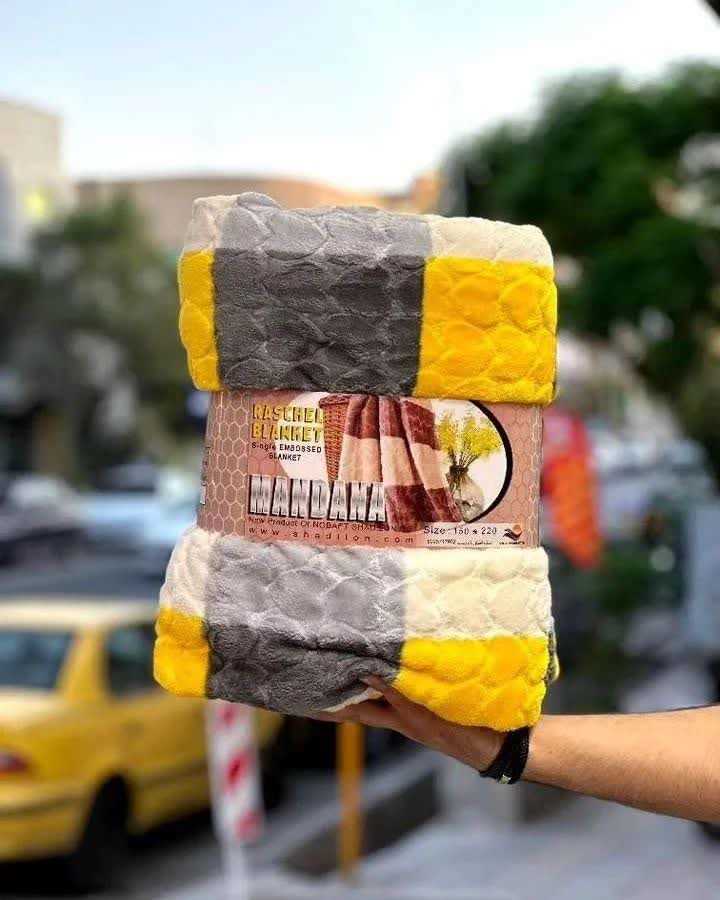 پتو مسافرتی خشتی با طرح سنتی