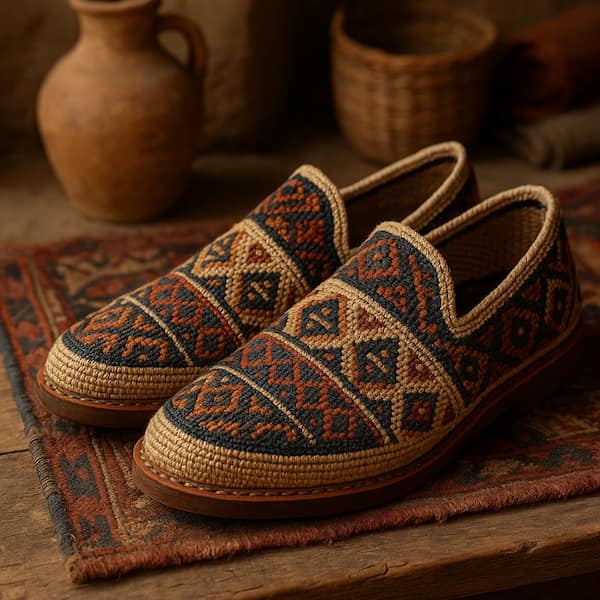 خرید و قیمت گیوه طرح دار مردانه + فروش عمده