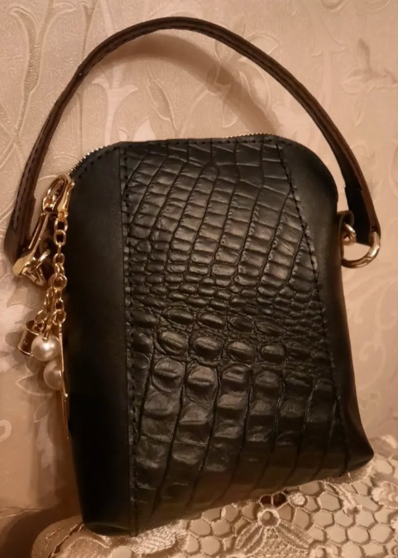 کیف زنانه مجلسی چرم دست دوز