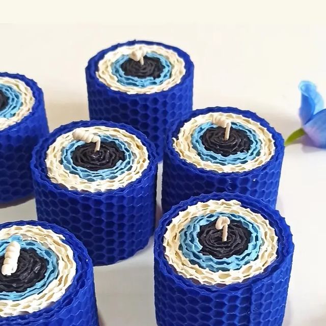 تصویر 2 از خرید شمع چشم نظر با موم عسل + قیمت فروش استثنایی