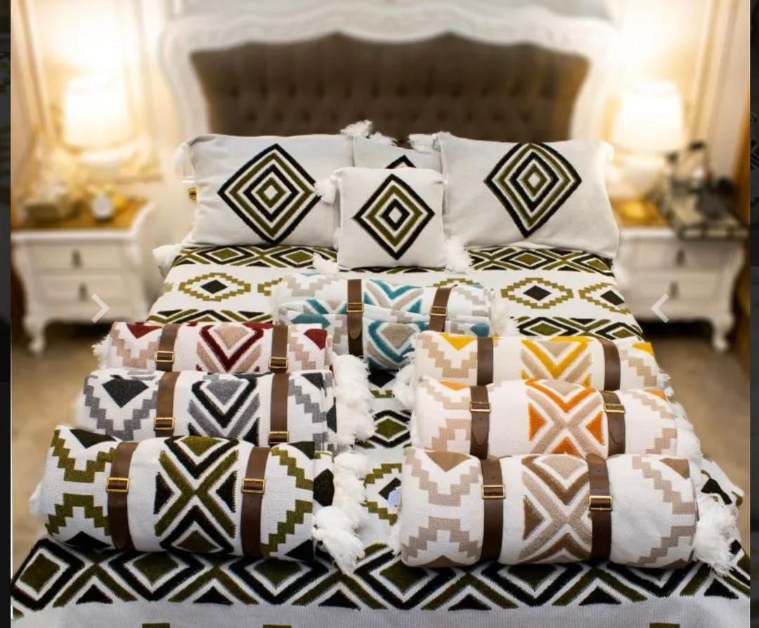 فروش عمده ست 5 تکه شال تخت پانچ + خرید به صرفه